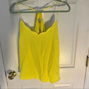 NEW JCREW Yellow Camisole Blouse with Scalloped Neckline